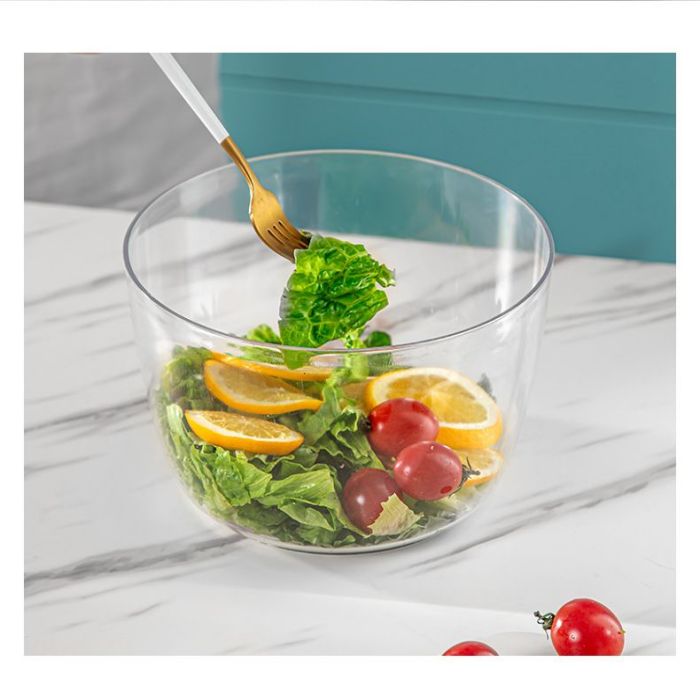 Vegetable Spinner Bowl PP Fruit Spinner Vegetable Strainer Washer Duual Layer Salad Making Bowl High Speed Rotation Vegetable Washer Spinner Mixer for Chilli Spinach Tomatoes