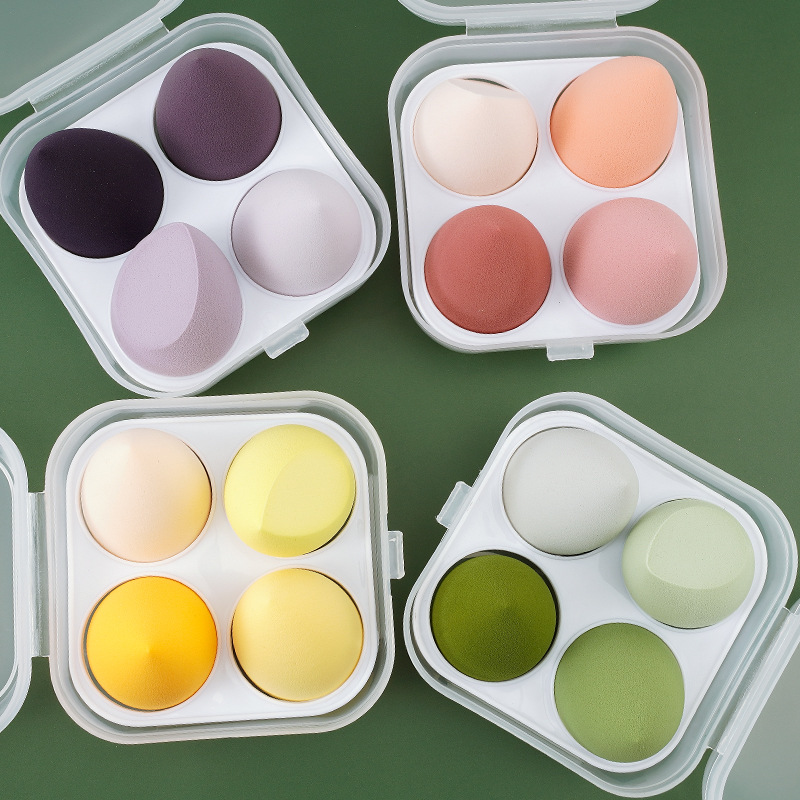 4-compartment makeup sponge organizer egg storage box essential for the kitchen a must-have for makeup storage