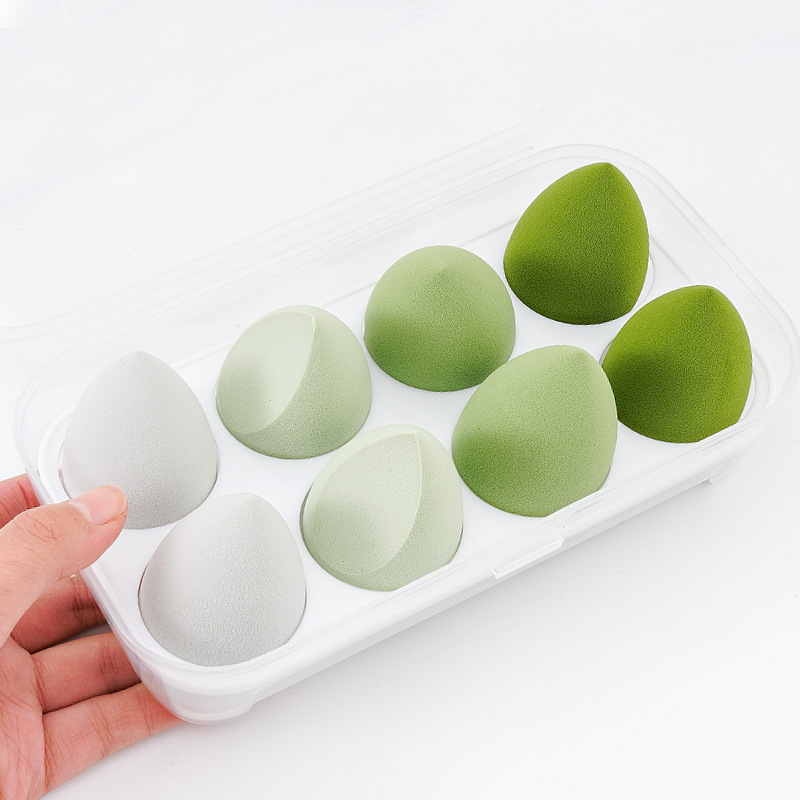 8-compartment makeup sponge organizer, egg storage box, essential for the kitchen, a must-have for makeup storage