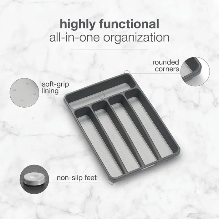 Silverware Organizer Utenisl Organizer Holder Kitchen Drawer Organizer Plastic Silverware Tray for Drawer Flatware Organizer